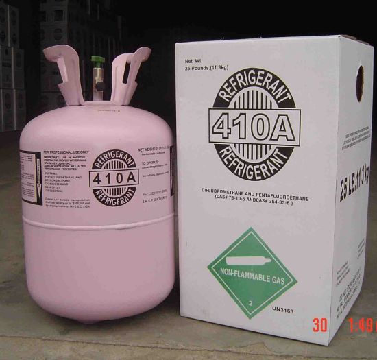 Introduction du gaz réfrigérant R410a du cylindre 11.3KG