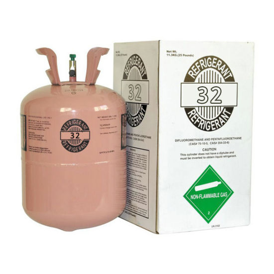 99,9 % de pureté 9 kg ou 7 kg de gaz de bouteille rechargeable réfrigérant R32