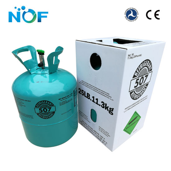 Gaz réfrigérant jetable de fréon R507 de cylindre de l'exportation 11.3kg de 15 ans