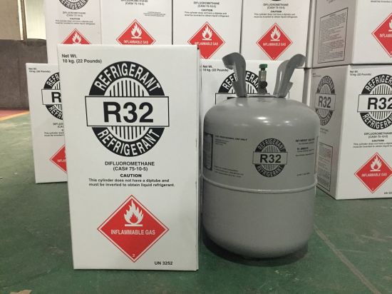 99,9 % de pureté 10kg/30lbs Cylindre jetable Fréon R32 Gaz réfrigérant R32