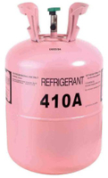 99,99% de gaz réfrigérant R410A (petite boîte / cylindre jetable / cylindre rechargeable)